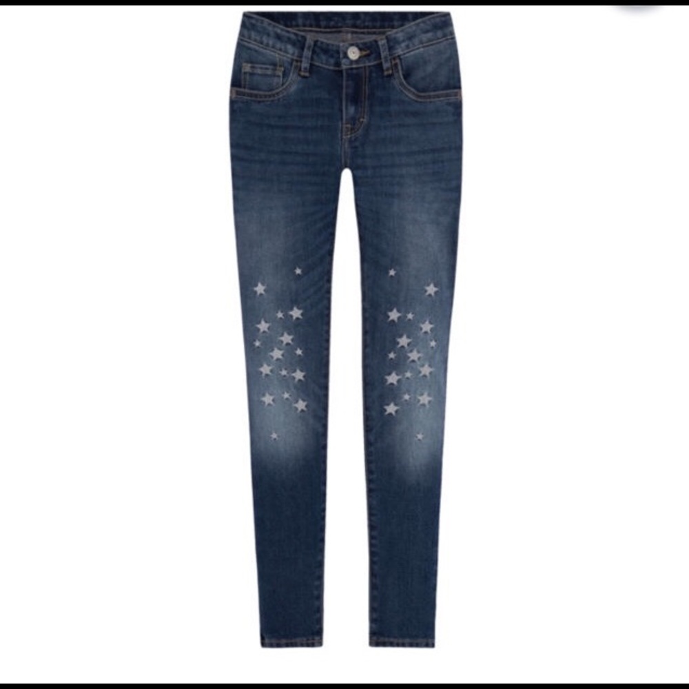 NWT⭐️ GIRLS LEVI STAR EMBELLISHED SKINNY JEAN - Picture 2 of 7
